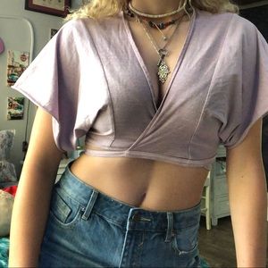Pastel pink wrap top👛